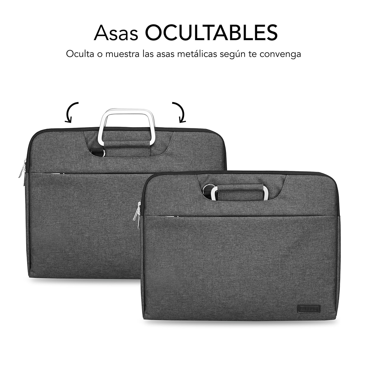 Funda gris Subblim Business Laptop Sleeve para portátiles hasta 15,6" Gris-4