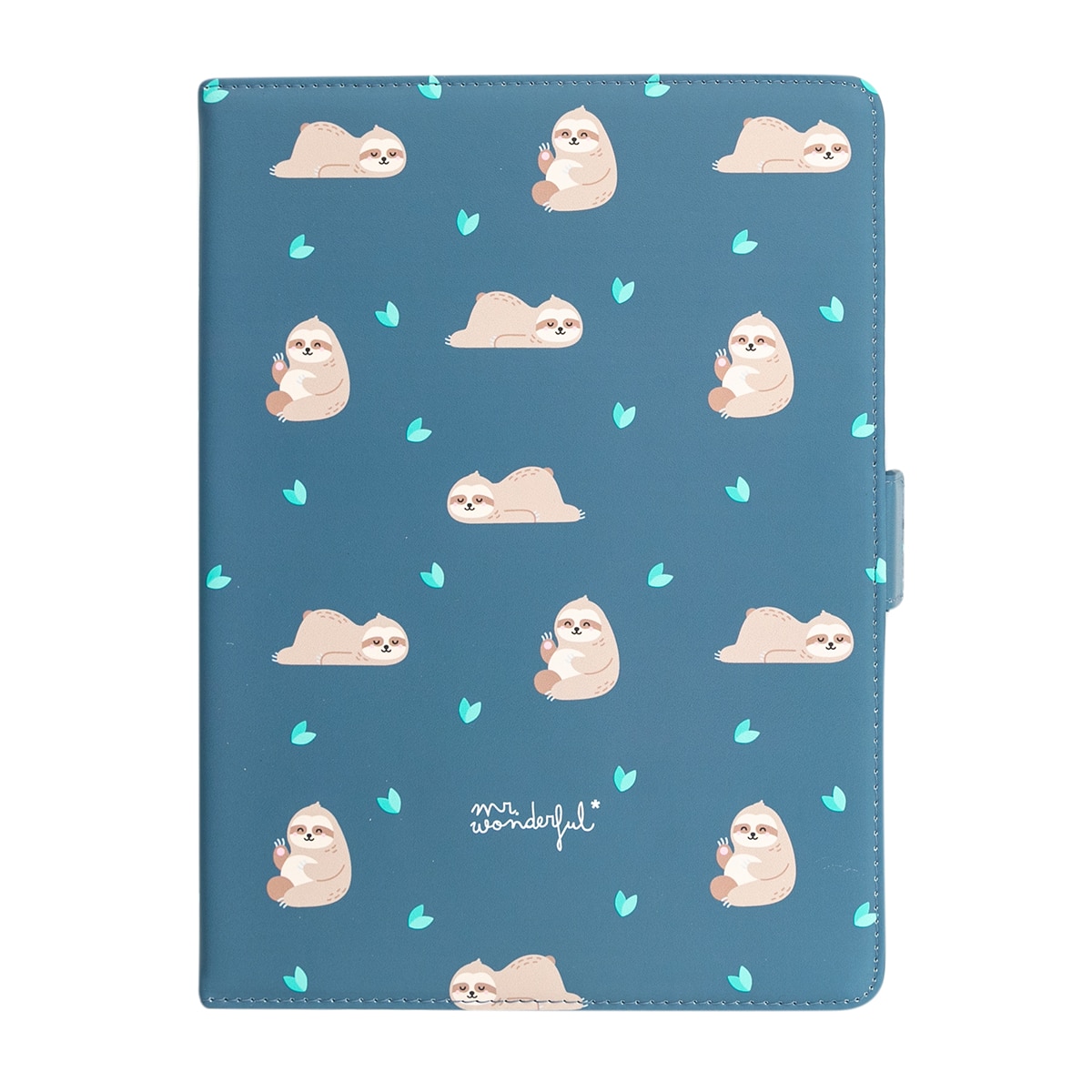 Funda universal Mr Wonderful "Perezoso" para tablets entre 10,2" y 10,4" Azul / Marrón-1