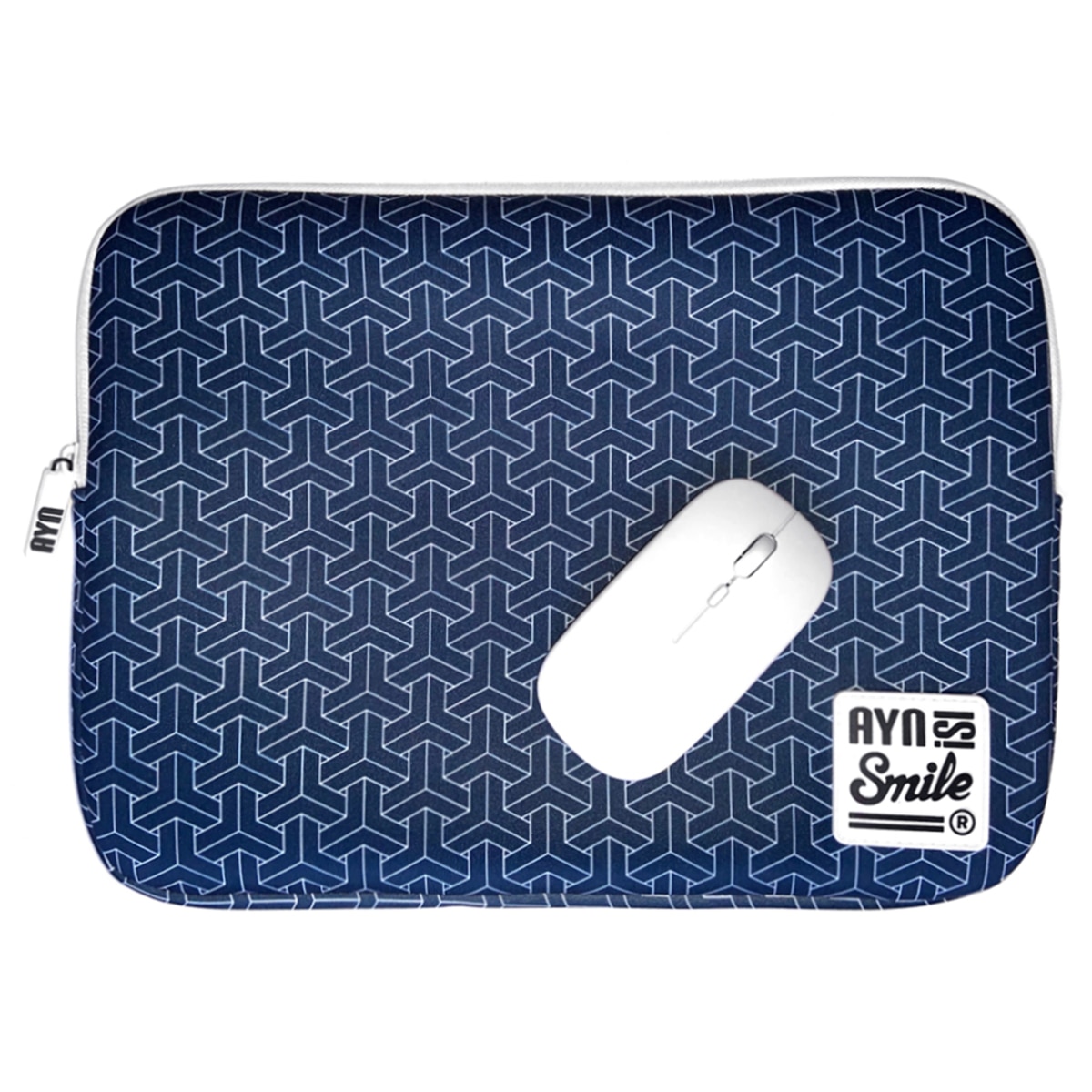 Funda Smile Kimono azul para portátiles hasta 14" + Ratón inalámbrico Azul-1