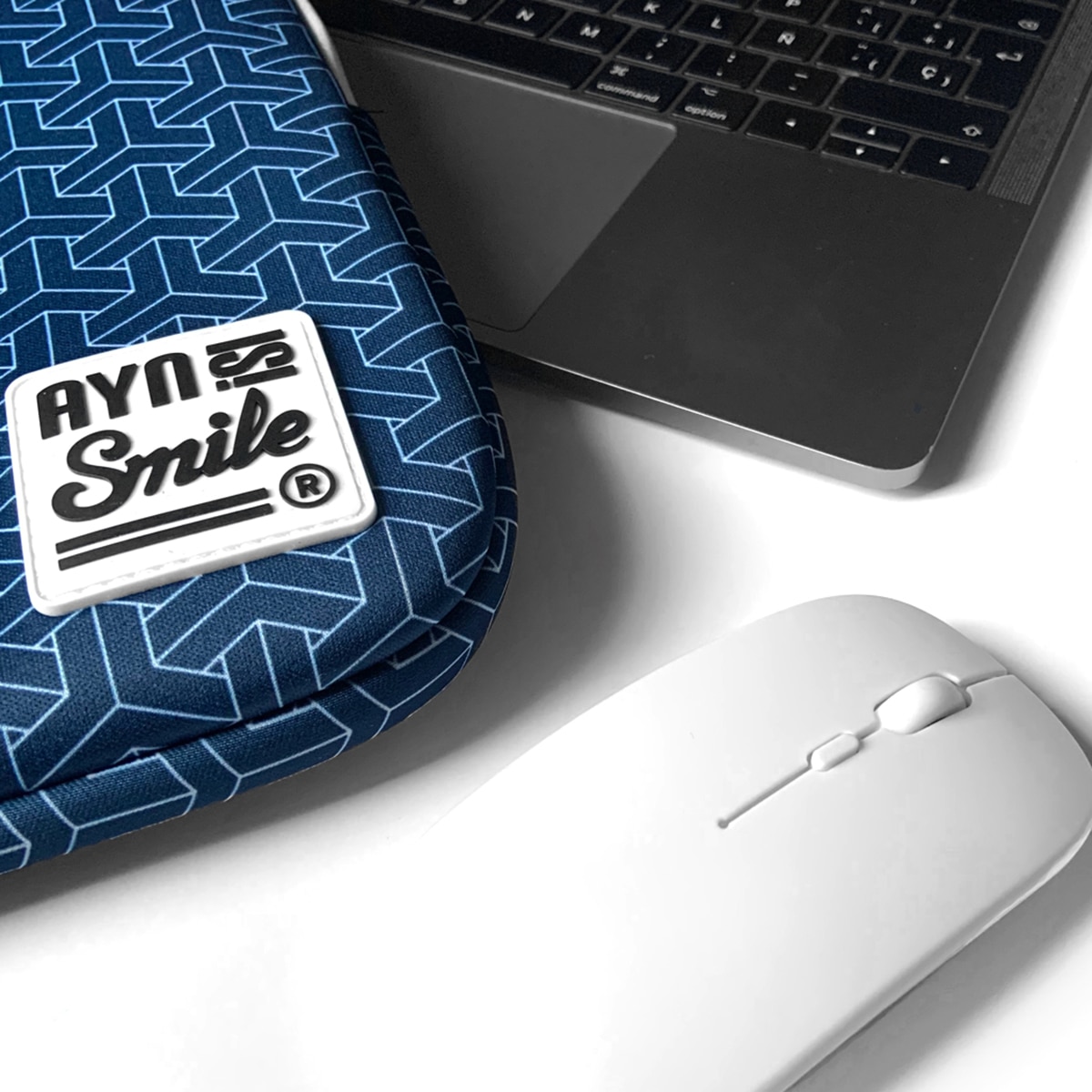 Funda Smile Kimono azul para portátiles hasta 14" + Ratón inalámbrico Azul-2