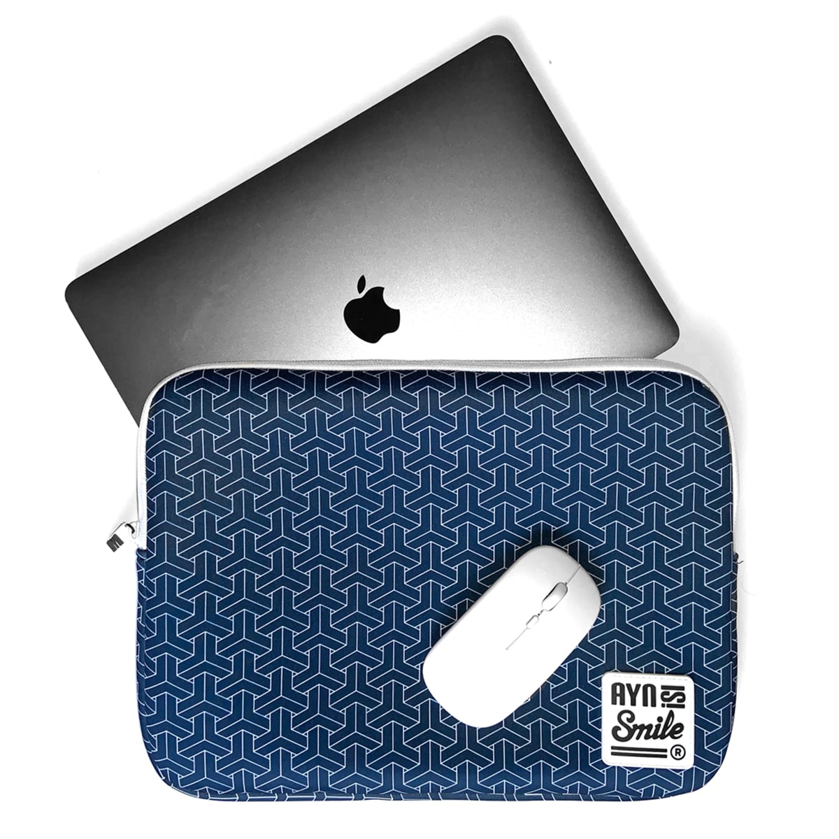 Funda Smile Kimono azul para portátiles hasta 14" + Ratón inalámbrico Azul-4