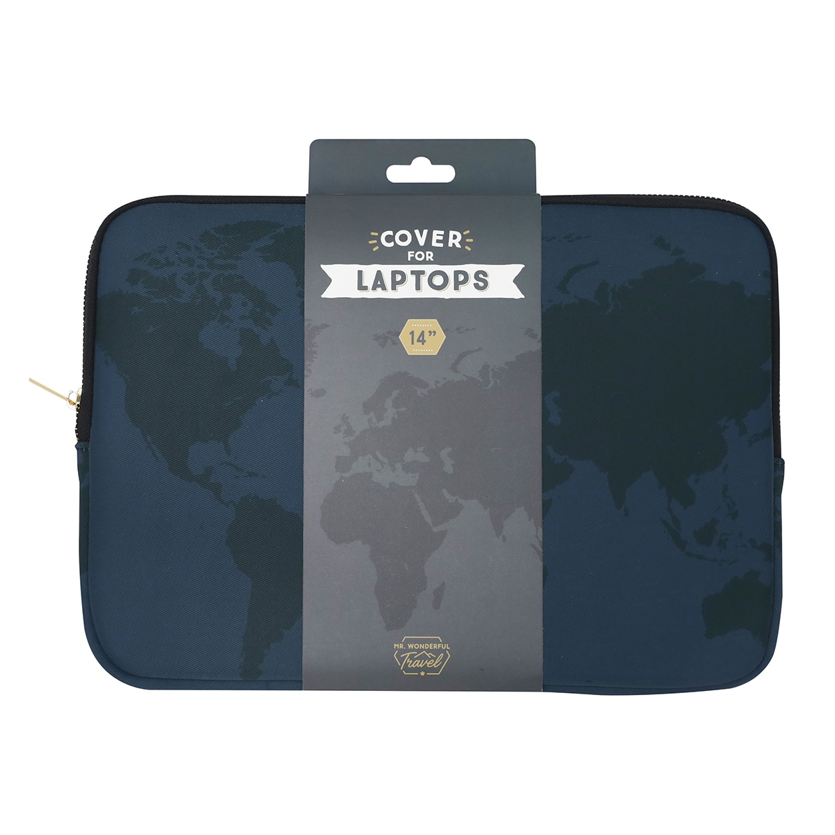 Funda azul Mr Wonderful "Take me anywhere with you" para portátiles hasta 14" Azul-6