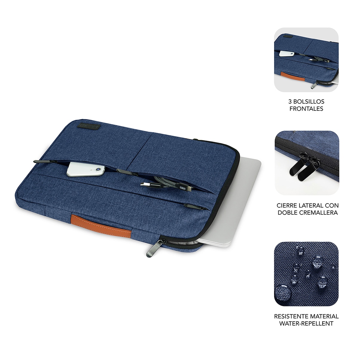 Funda Subblim Air Padding 360 para portátiles hasta 15,6" Azul Azul-2