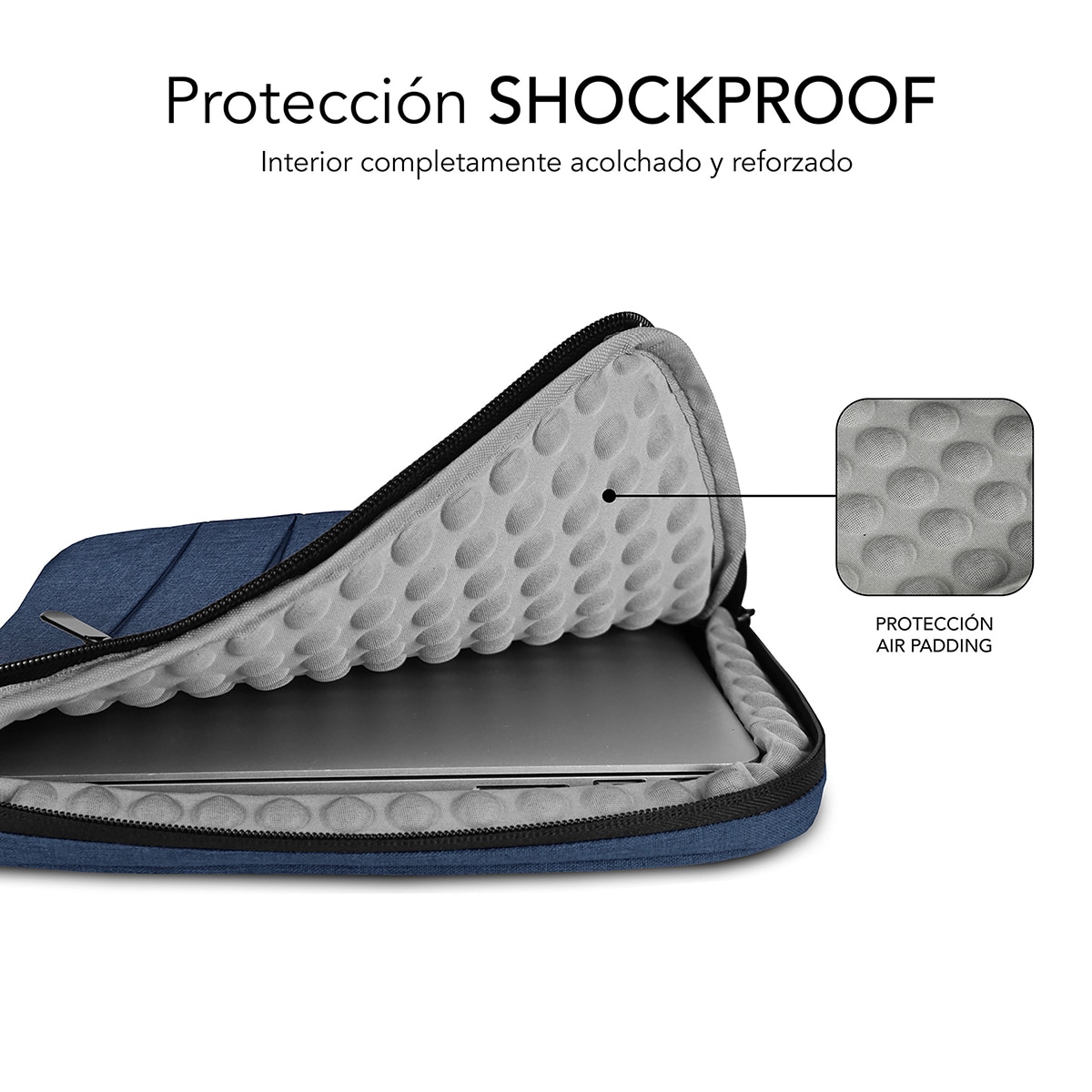 Funda Subblim Air Padding 360 para portátiles hasta 15,6" Azul Azul-4