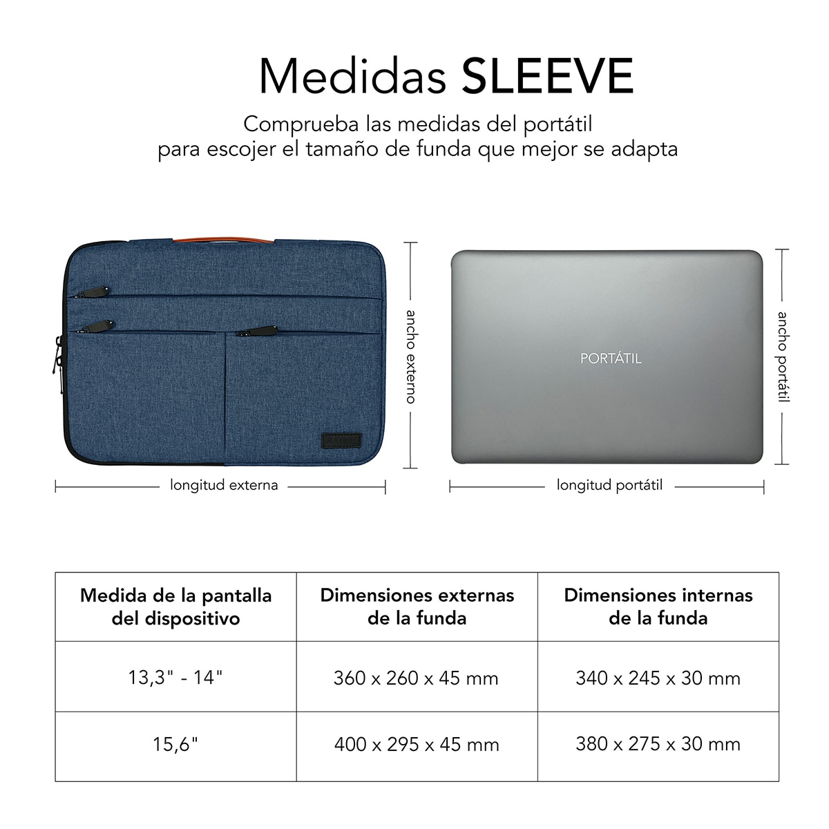 Funda Subblim Air Padding 360 para portátiles hasta 15,6" Azul Azul-5