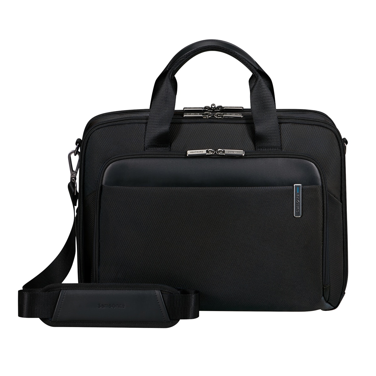 Maletín Samsonite Evosight negra con dos compartimentos para portátiles de 15,6" Negro-1