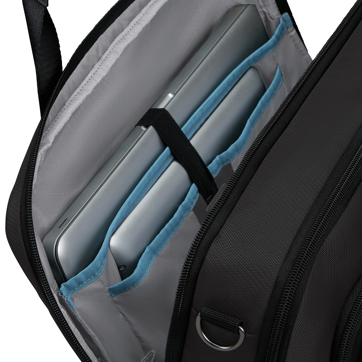 Maletín Samsonite Evosight negra con dos compartimentos para portátiles de 15,6" Negro-8