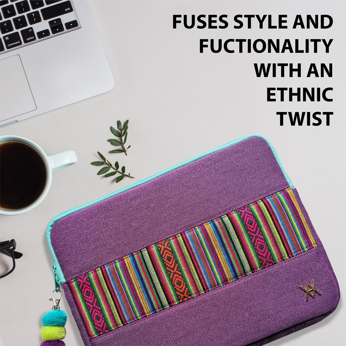 Funda Vamvam Essauira morada para portátiles hasta 16" Morado-5