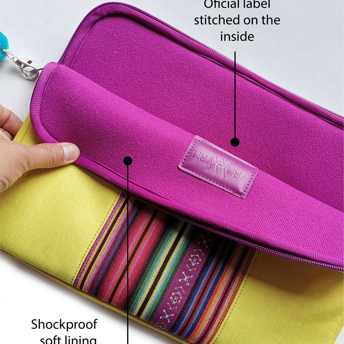 Funda Vamvam Lemonade amarilla para portátiles hasta 12" Amarillo-6