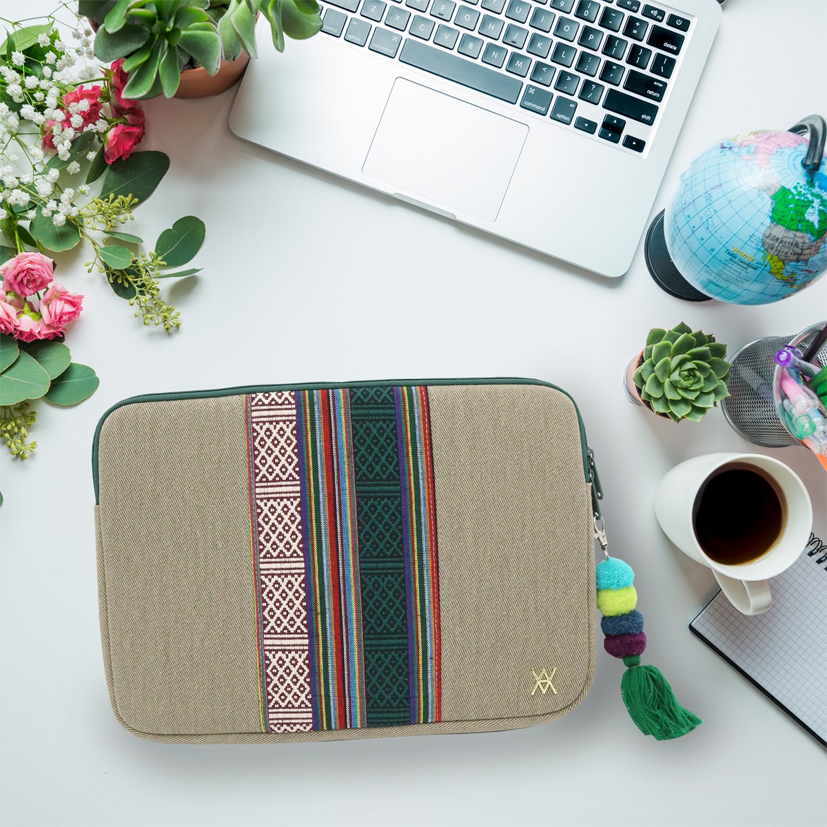 Funda Vamvam Casablanca gris para ordenadores portátiles hasta 12" Gris-5