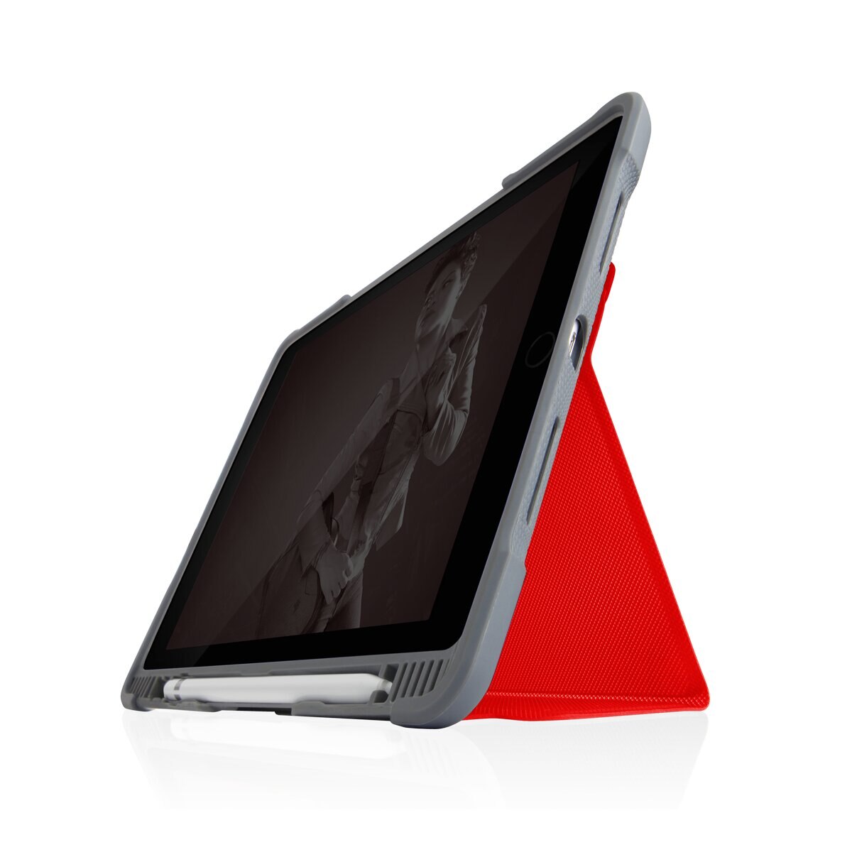 Funda rígida roja STM Dux Plus Duo para el iPad 7ª Gen (2019) Rojo-4