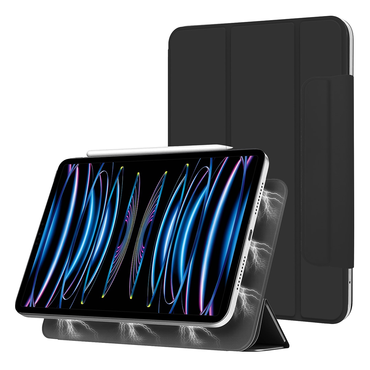 Funda magnética con tapa Friendly License para iPad Pro 12,9" Negro-3