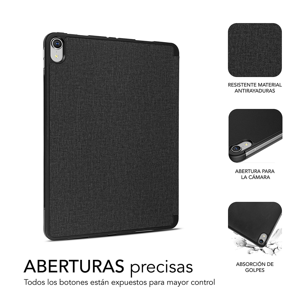 Funda Subblim Shock Case para iPad 11/ 11ª Gen / iPad 10,9" de 10ª Gen Negro-2
