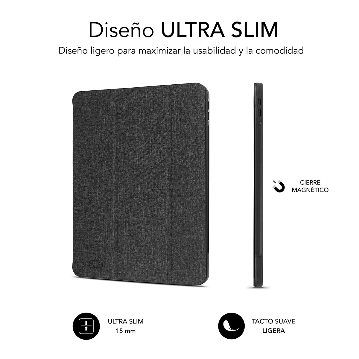 Funda Subblim Shock Case para iPad 11/ 11ª Gen / iPad 10,9" de 10ª Gen. Negro-3