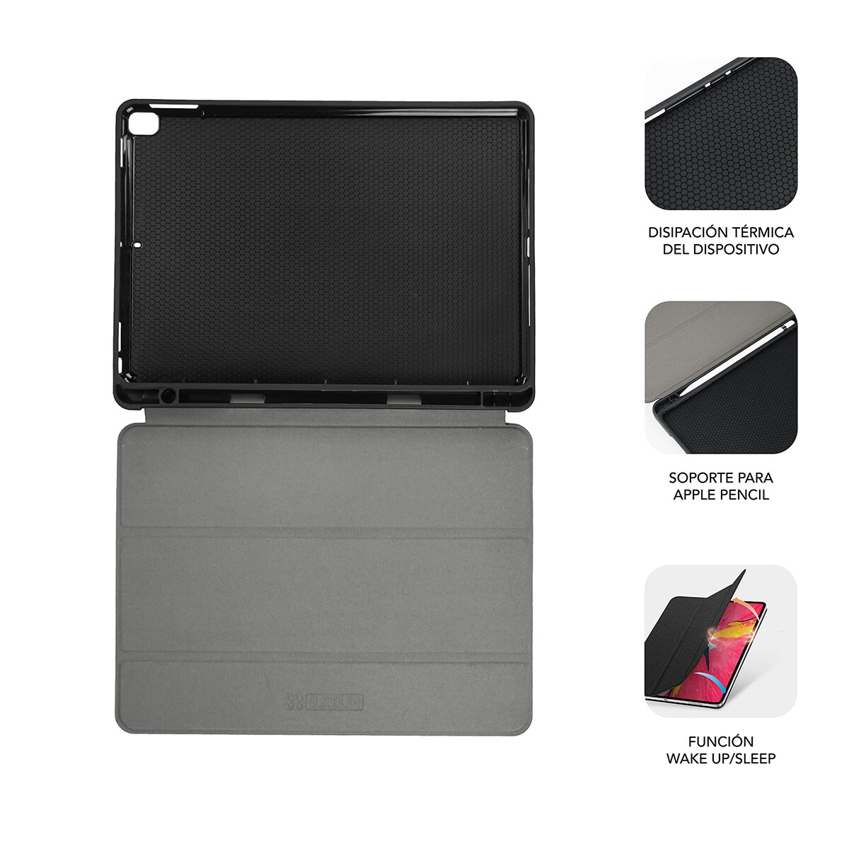 Funda Subblim Shock Case para iPad 11/ 11ª Gen / iPad 10,9" de 10ª Gen. Negro-5