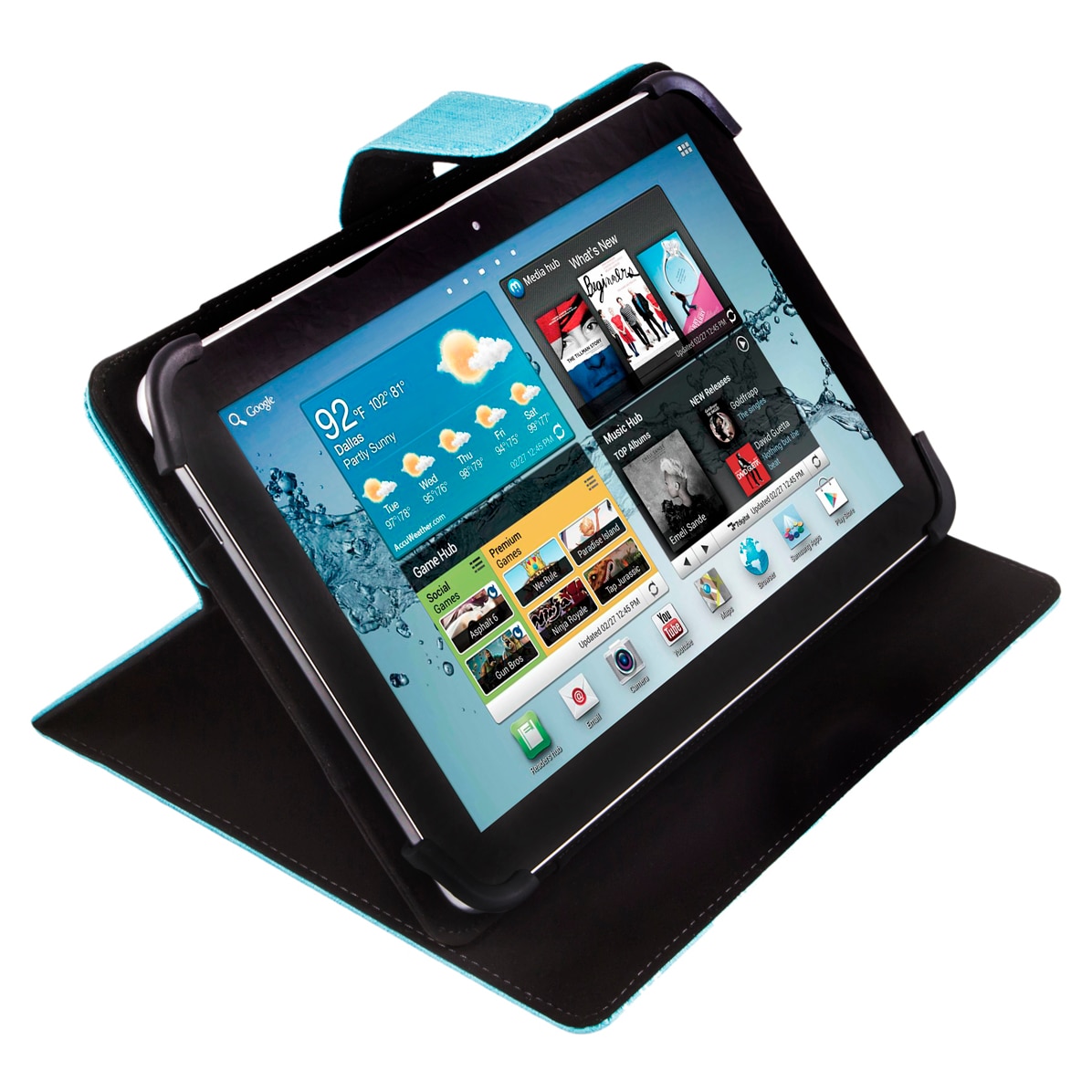 Funda azul SilverHT Rotatory para tablets de 22,86 - 25,65 cm (9" a 10,1") Azul-5