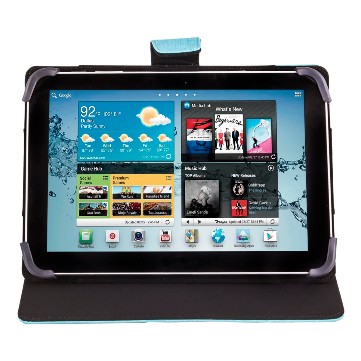 Funda azul SilverHT Rotatory para tablets de 22,86 - 25,65 cm (9" a 10,1") Azul-6