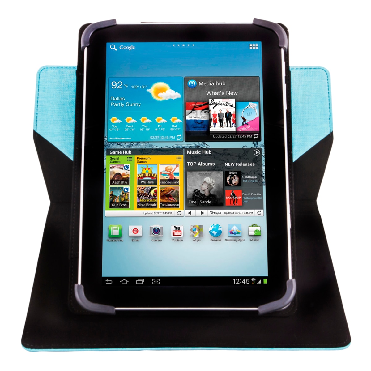 Funda azul SilverHT Rotatory para tablets de 22,86 - 25,65 cm (9" a 10,1") Azul-7