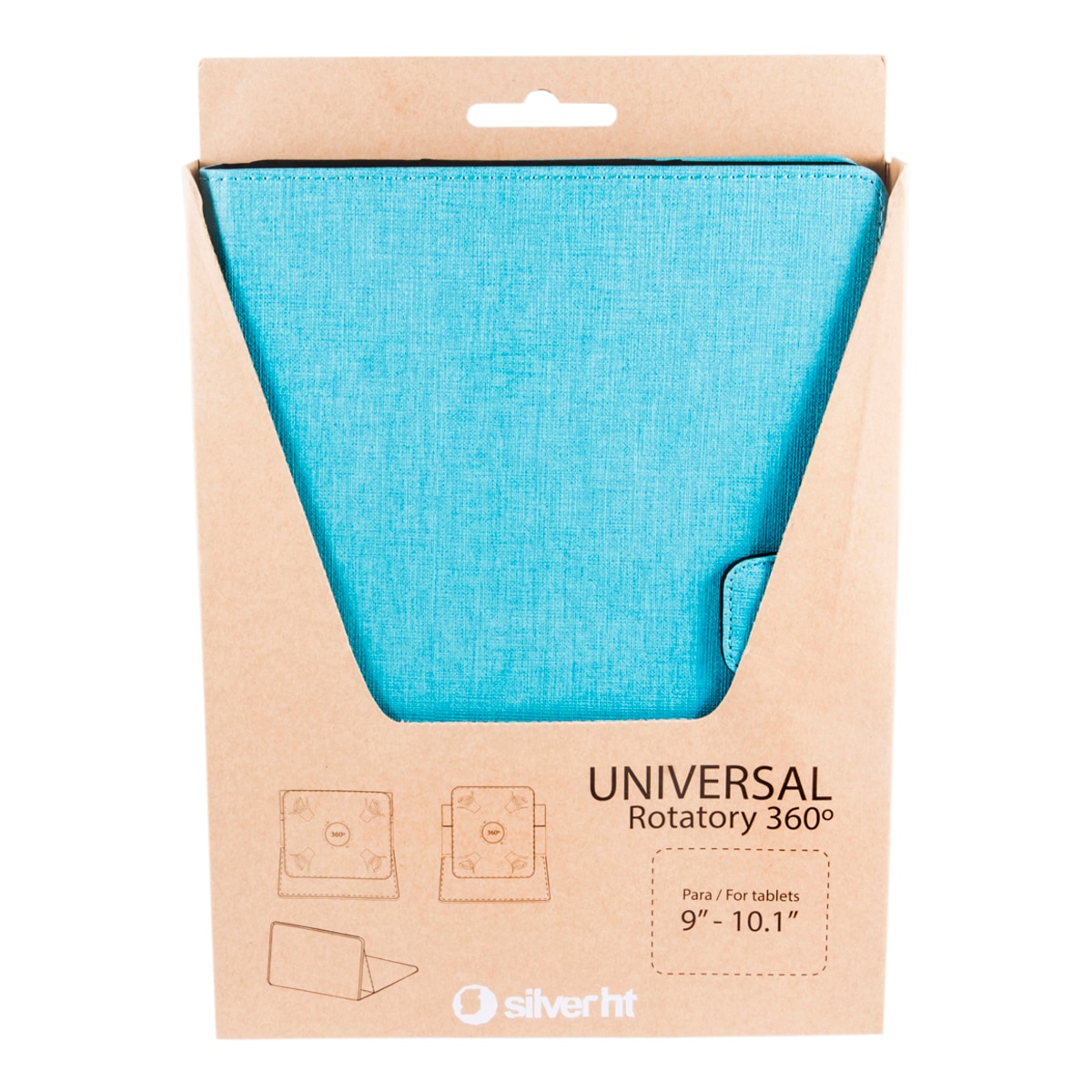 Funda azul SilverHT Rotatory para tablets de 22,86 - 25,65 cm (9" a 10,1") Azul-9