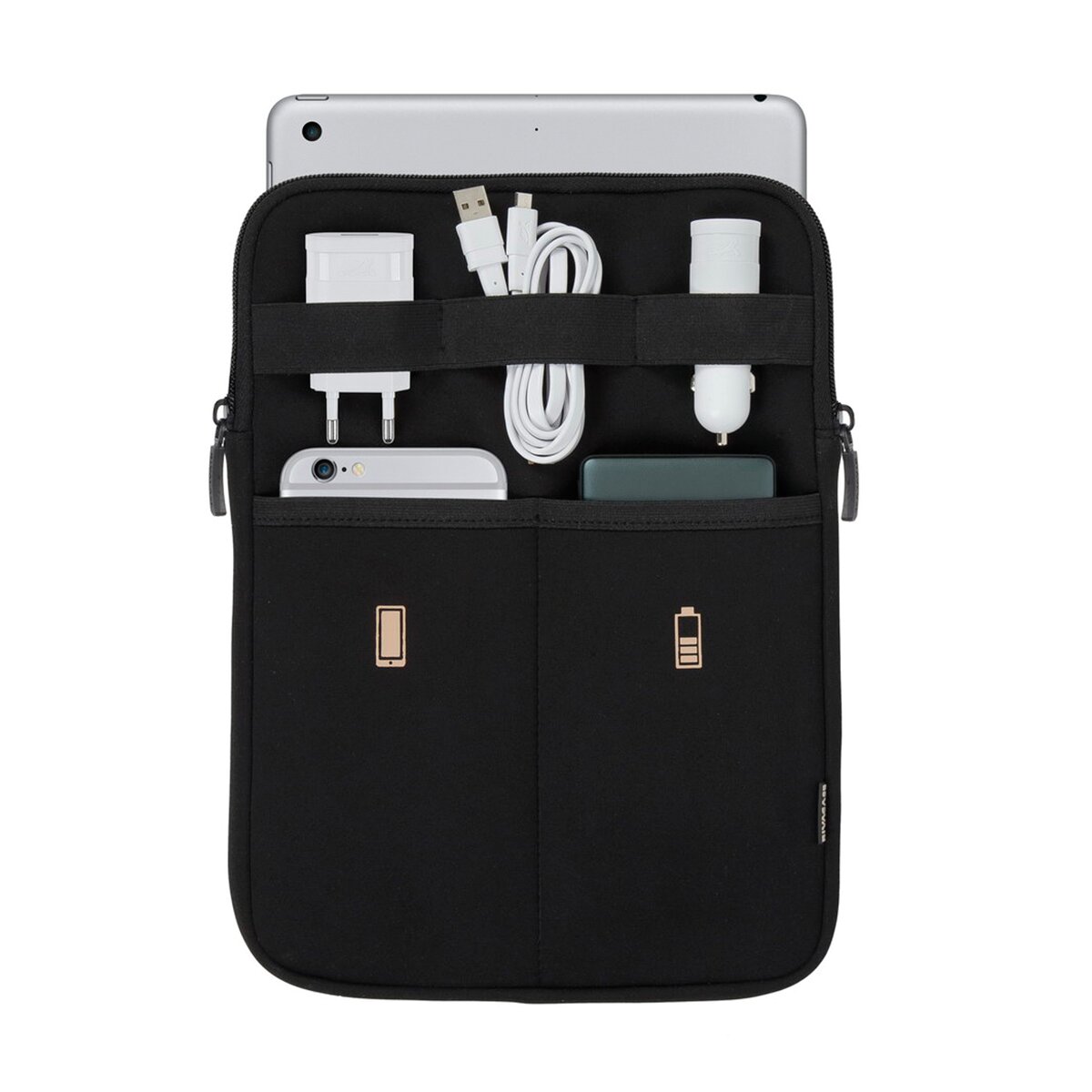 Organizador de viaje RivaCase para tablets de 25,65 cm (10,1") Negro-1