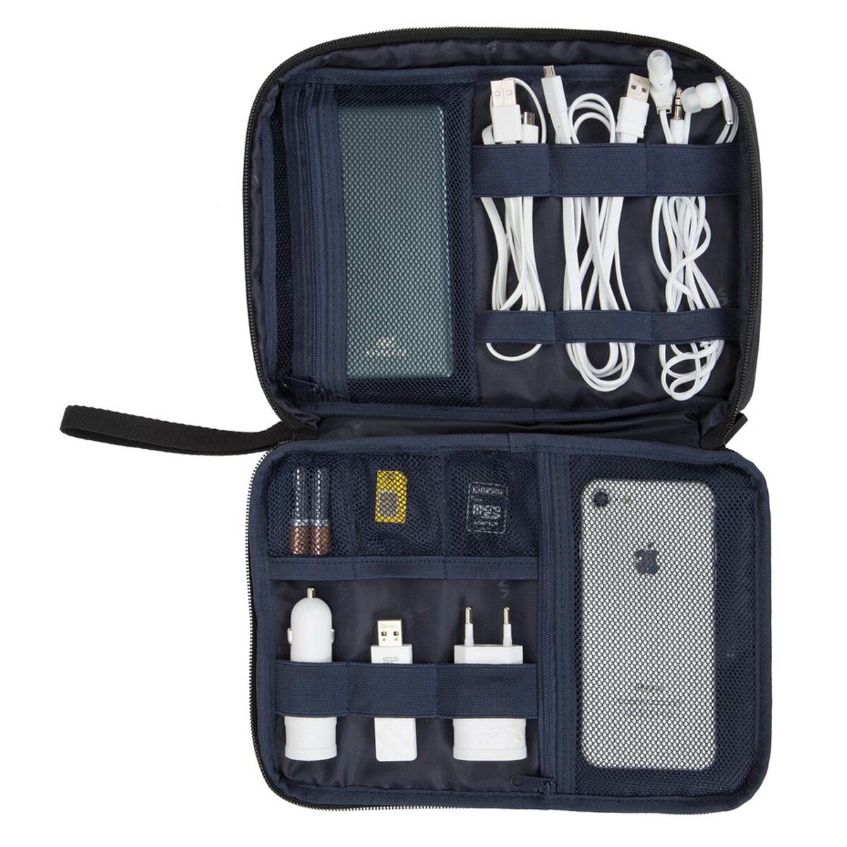 Organizador de viaje para accesorios RivaCase negro Negro-3