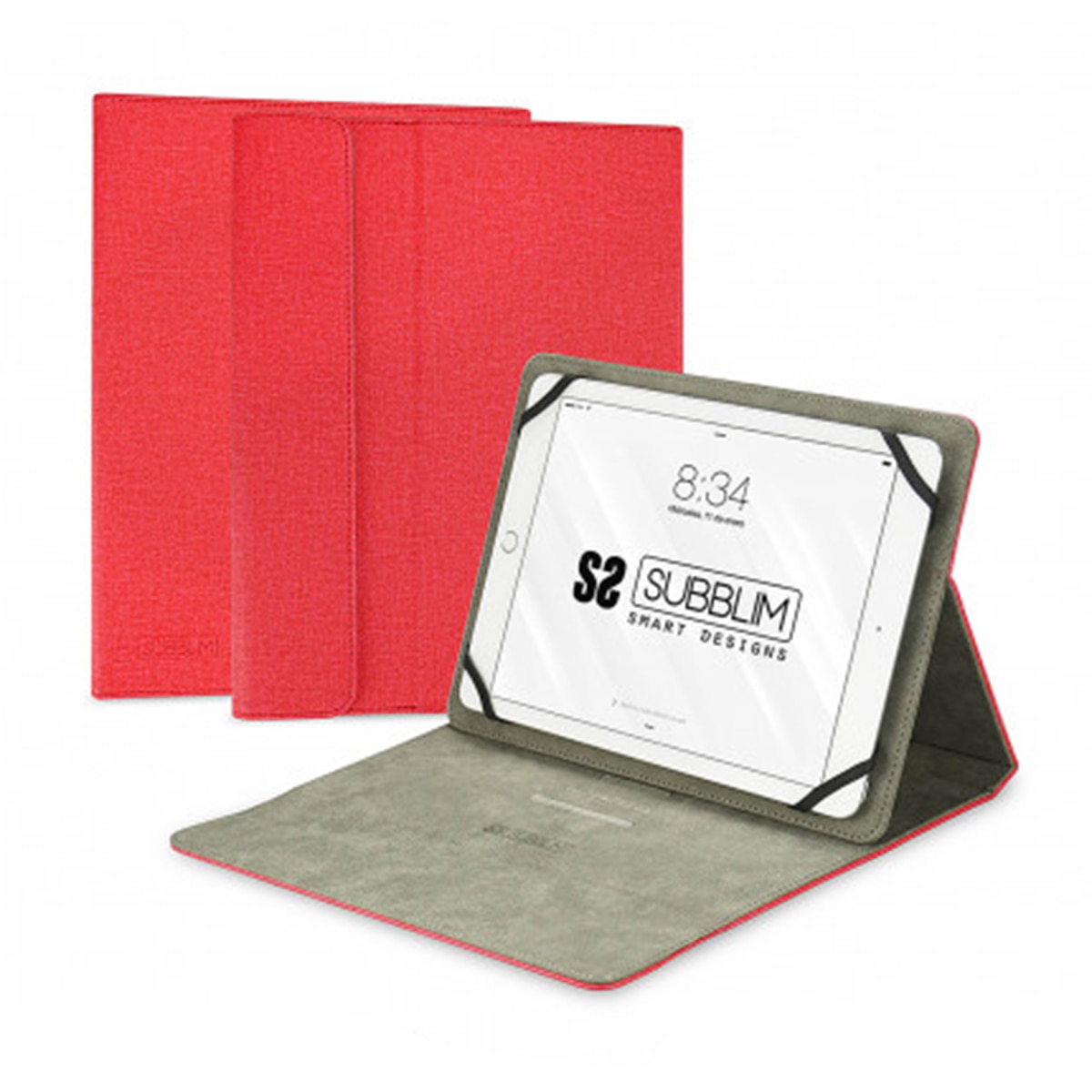 Funda roja Subblim Clever para tablets hasta 11" Rojo-2