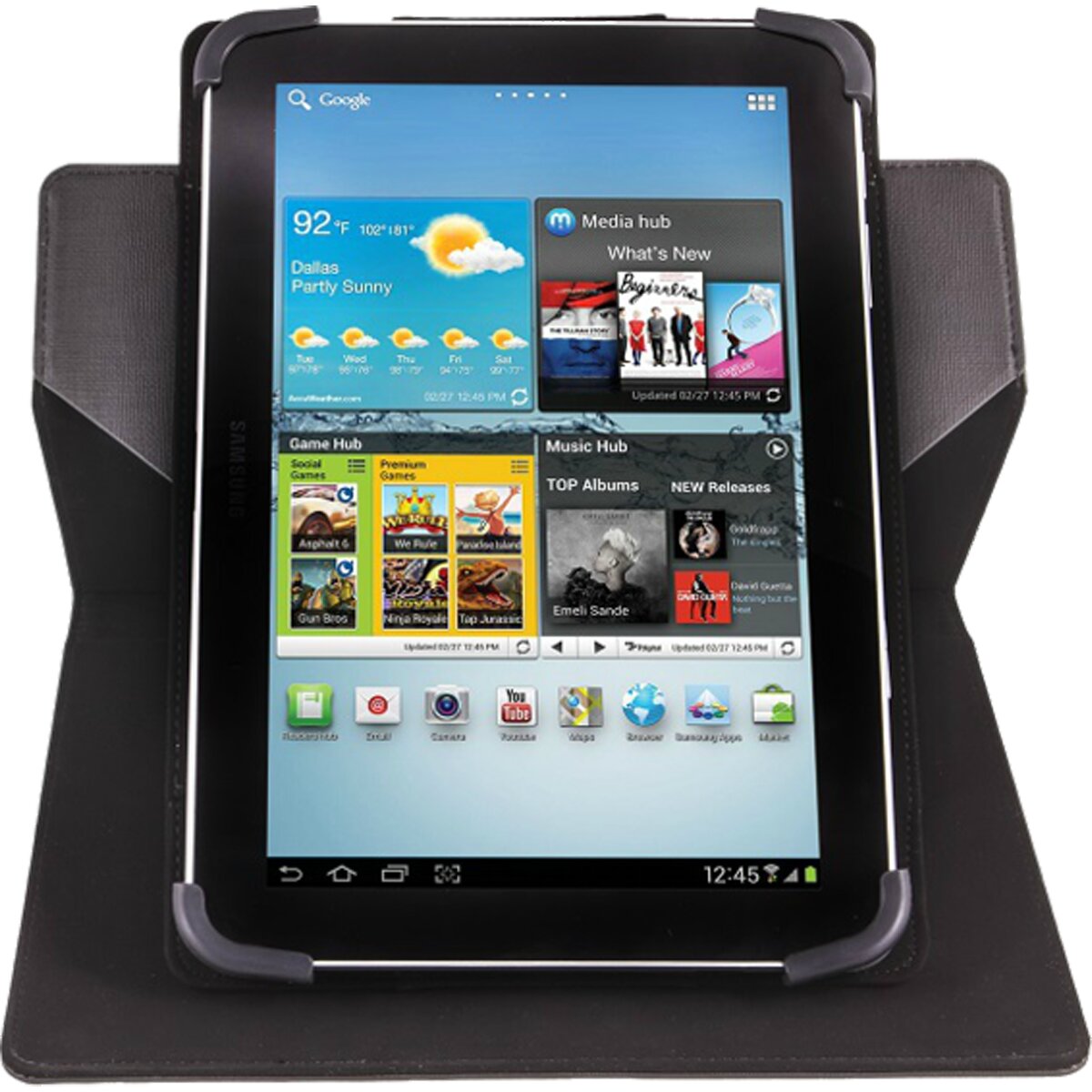 Funda negra SilverHT Rotatory 360º para tablets de 9" a 10,4" Negro-3