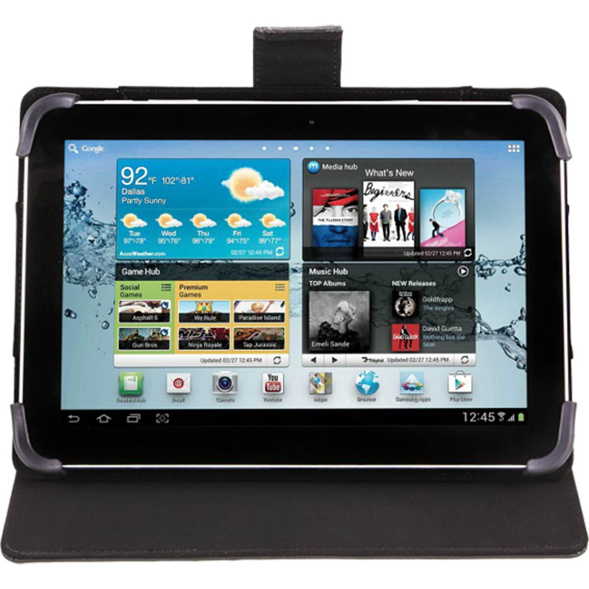 Funda negra SilverHT Rotatory 360º para tablets de 9" a 10,4" Negro-4