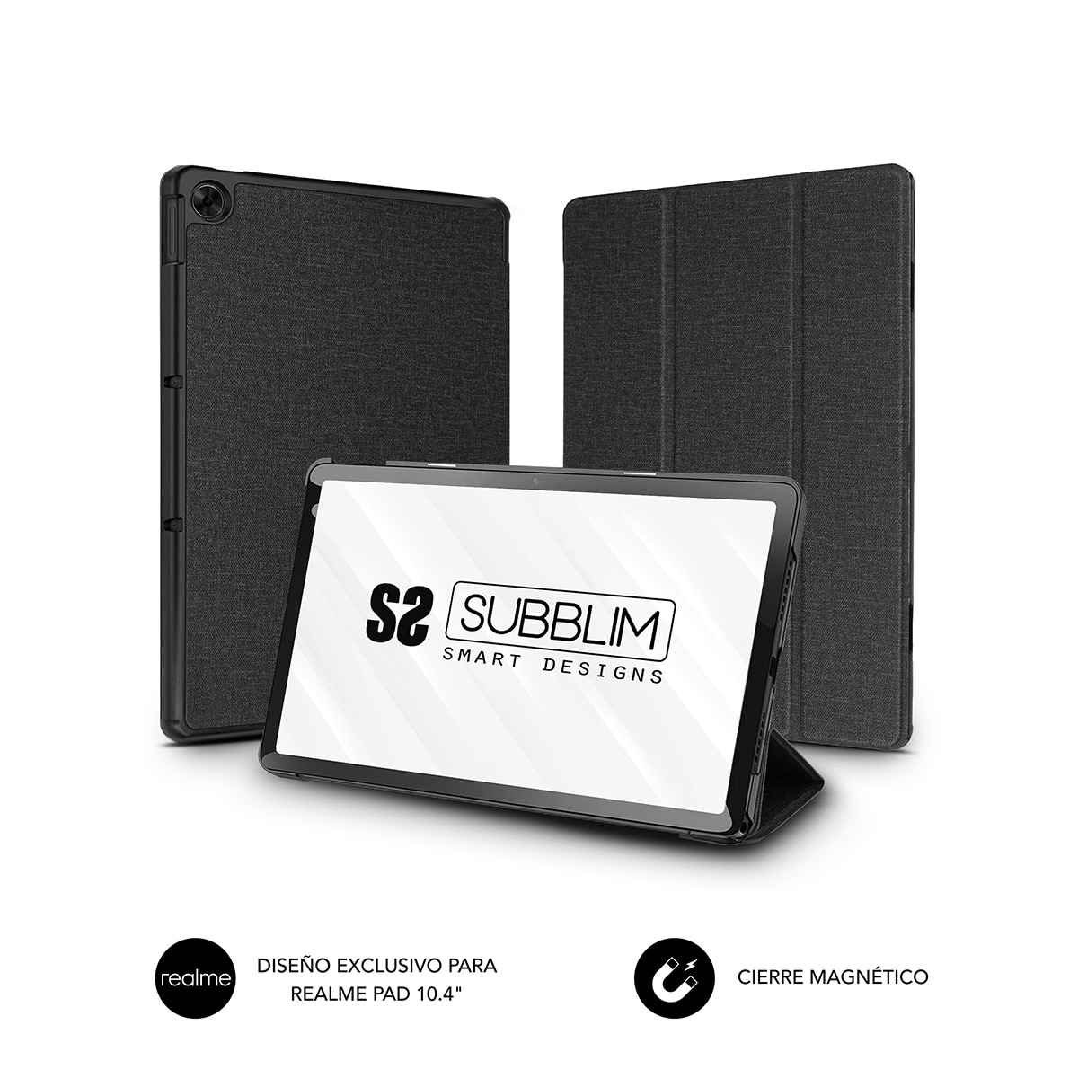 Funda negra Subblim para tablet Realme Pad de 10,4" Negro-4