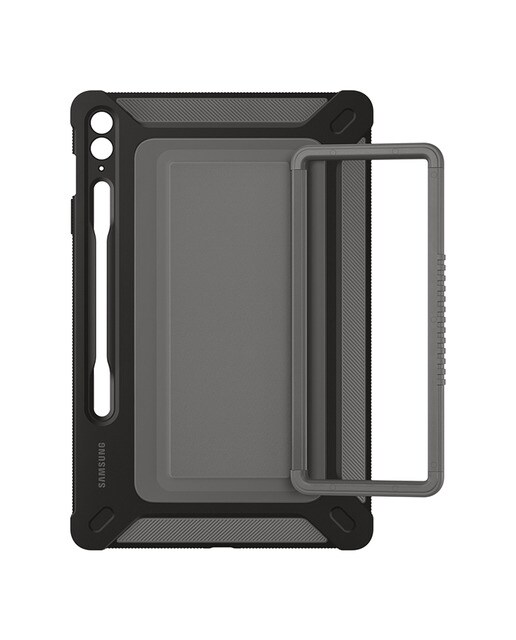 Funda negra con soporte stand Samsung para Tab S9 FE+ / Tab S9+ 3