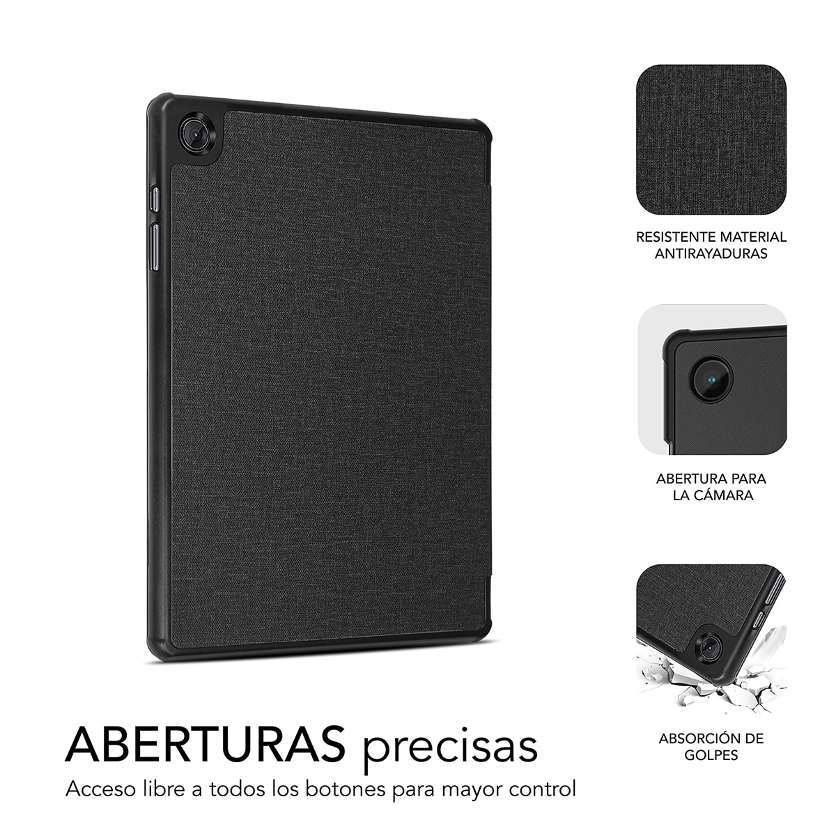 Capa Subblim Shock Case para Tablet Samsung Galaxy Tab A9+ 11" (2023) - Preto Preto-2