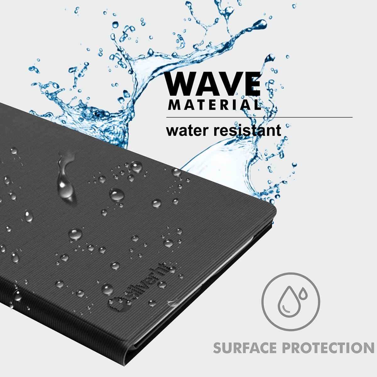 Funda SilverHT Wave Red para tablet Samsung Galaxy TAB A11+ / A9+ 11" (2023) Rojo-7