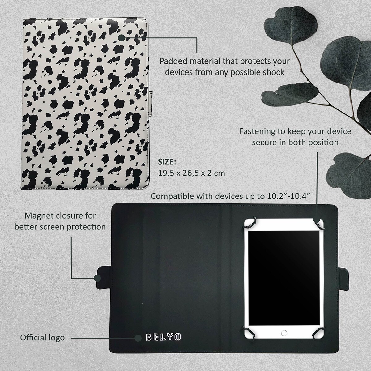 Funda Vamvam Belyo beige para tablets de 10,2" a 10,4" Beige-4