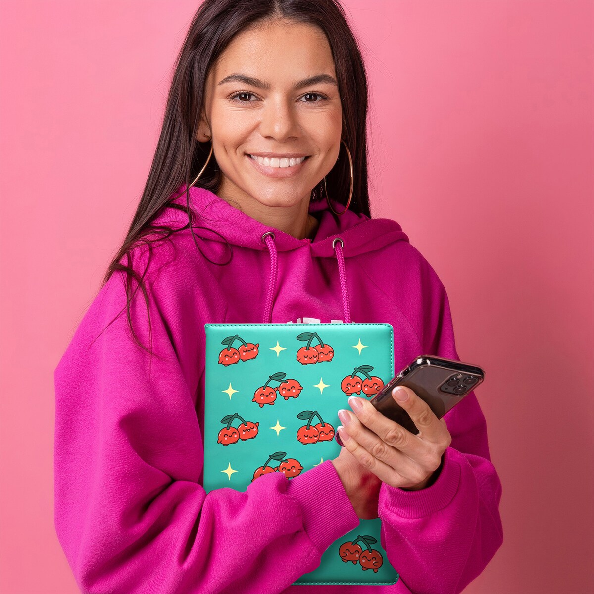 Funda Mr. Wonderful "Cerezas" para tablets hasta 10,2" Verde / Rojo-8