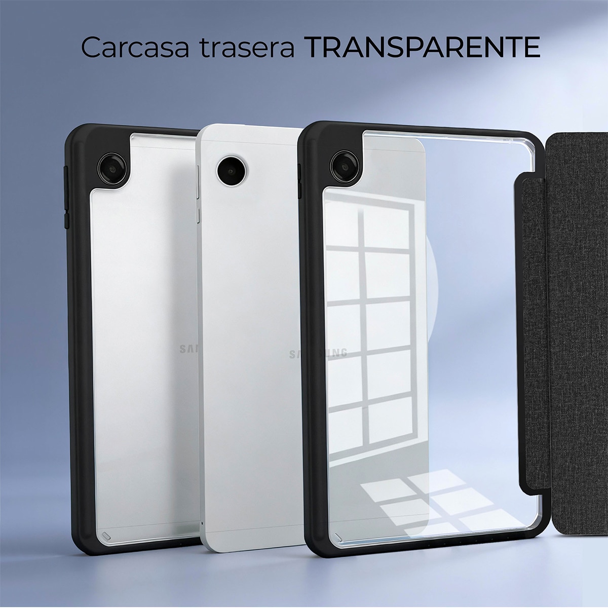 Funda Subblim Clear Shock para Tablet Samsung Galaxy Tab A11+ Negro-3