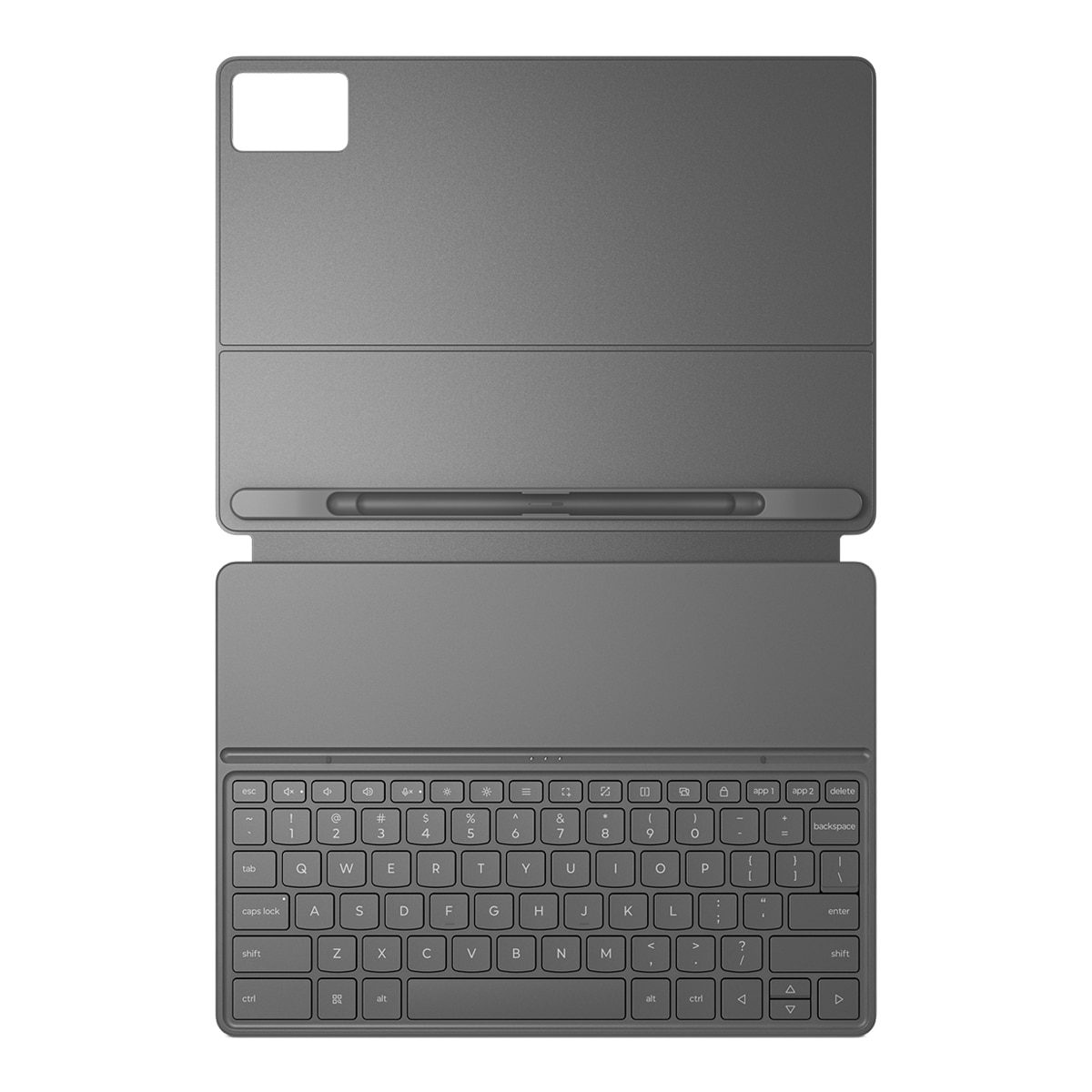 LENOVO - Funda Teclado Lenovo Folio para Tablet Idea Tab+ luna gris.