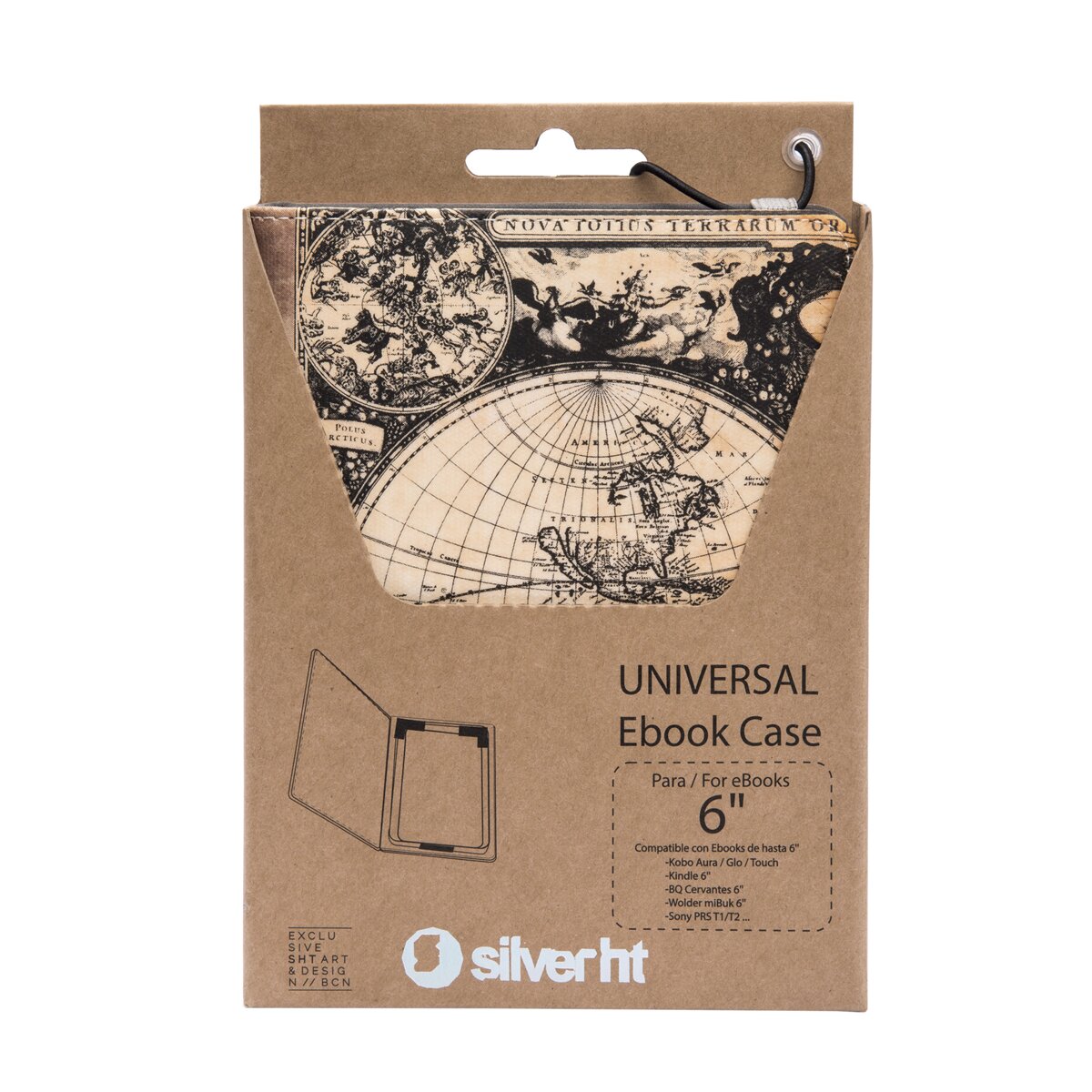 Funda eBook SilverHT  15,24 cm ( 6 '') Travel marrón Marrón-3