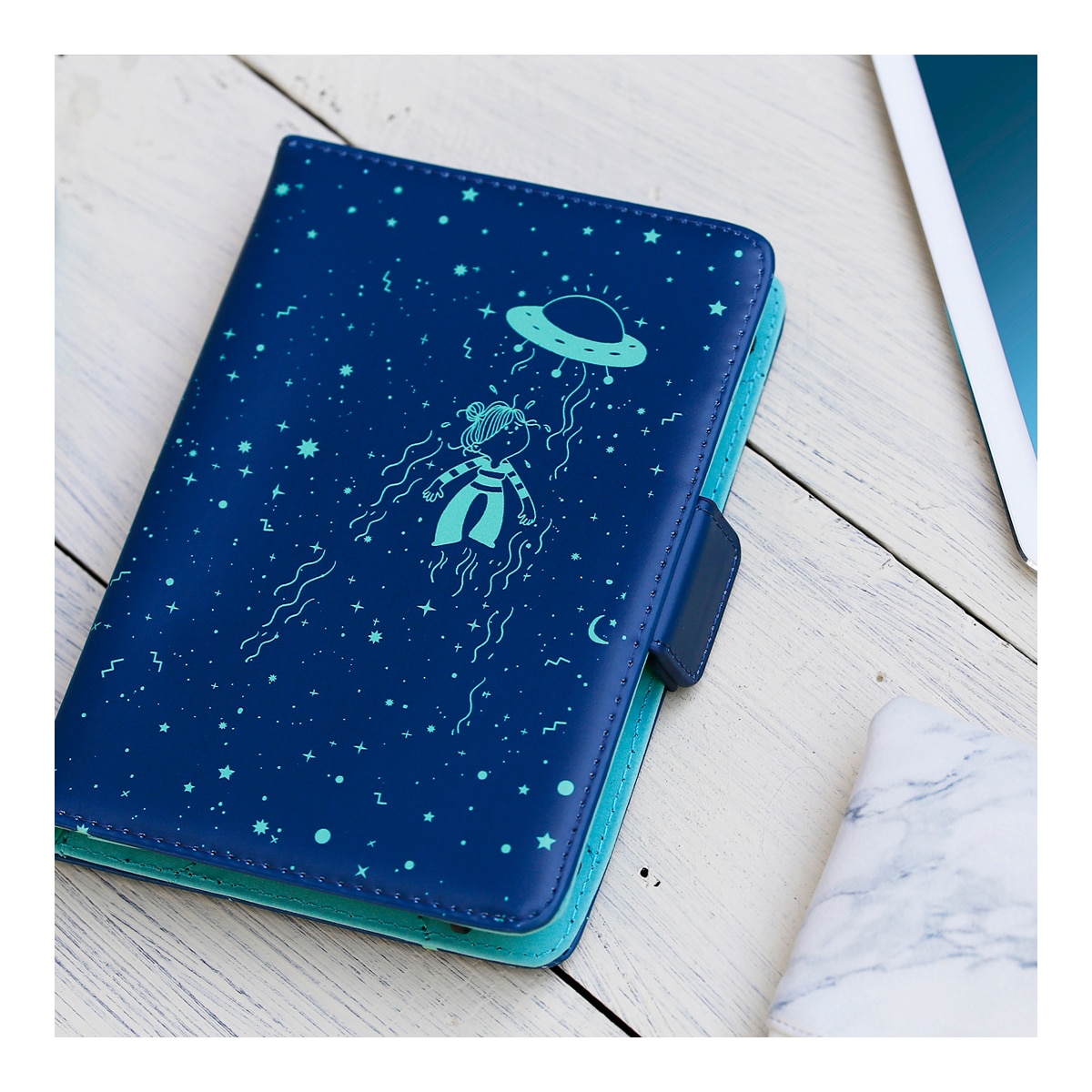 Funda La Volátil Ovni para eReader 6" Azul / Verde-3