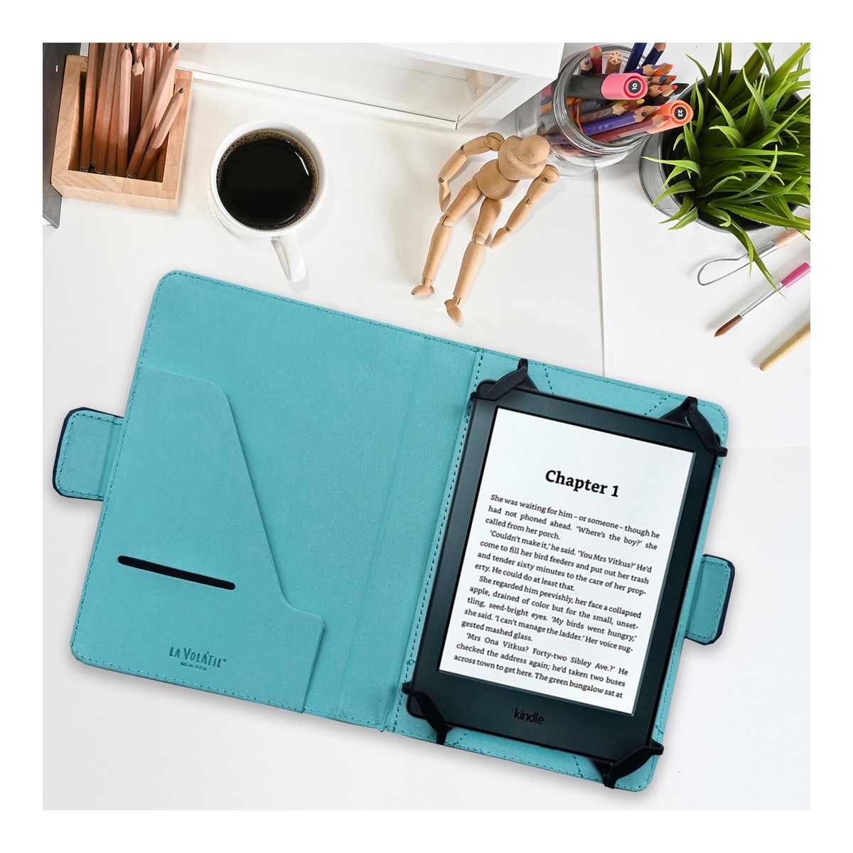 Funda La Volátil Ovni para eReader 6" Azul / Verde-4