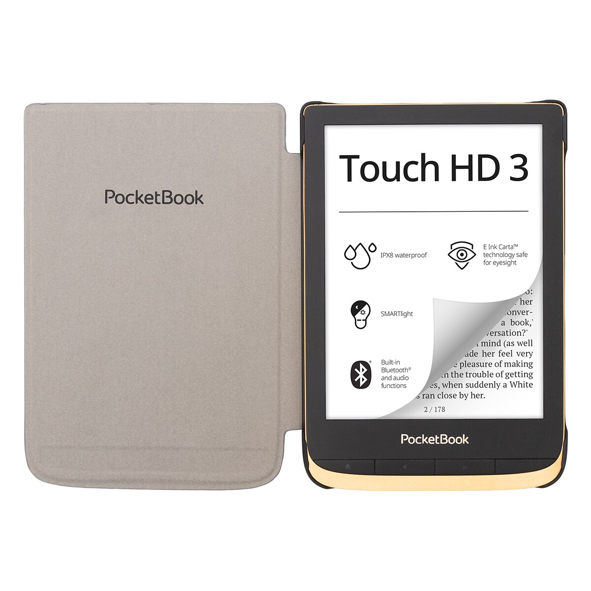 Funda PocketBook Cover Shell Bluish Grey 6 para eReader PocketBook Touch Lux 5 / Touch Lux 4 Gris azulado-5