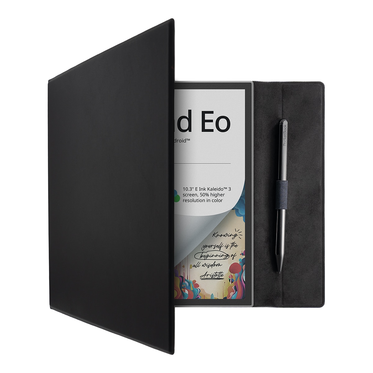 Funda Flip PocketBook negra para e-Reader InkPad Eo Negro-2