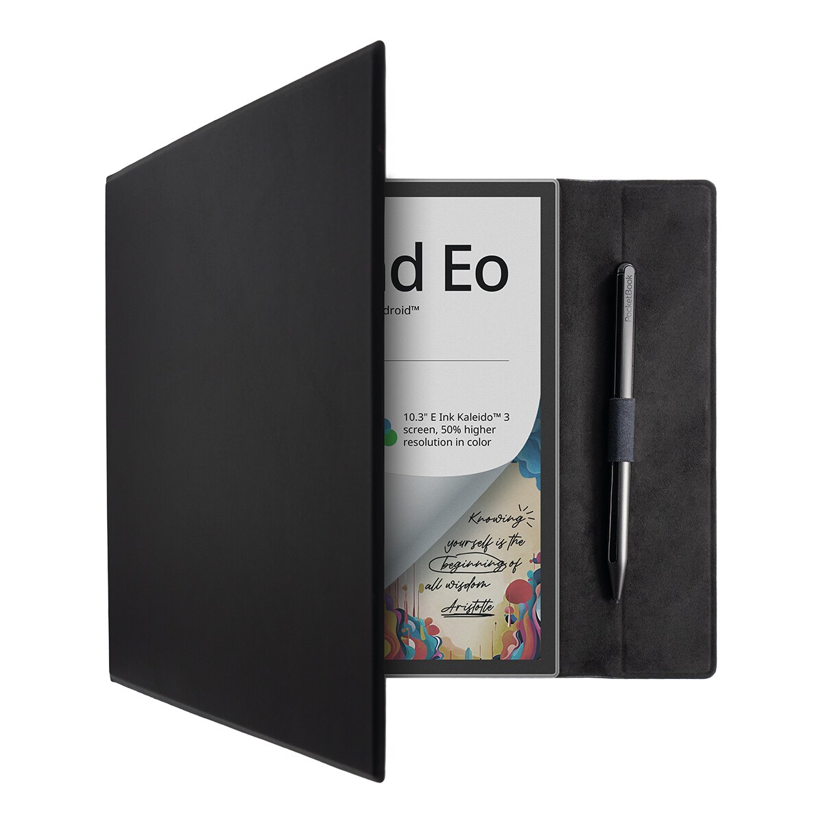 Funda Flip PocketBook negra para e-Reader InkPad Eo Negro-2