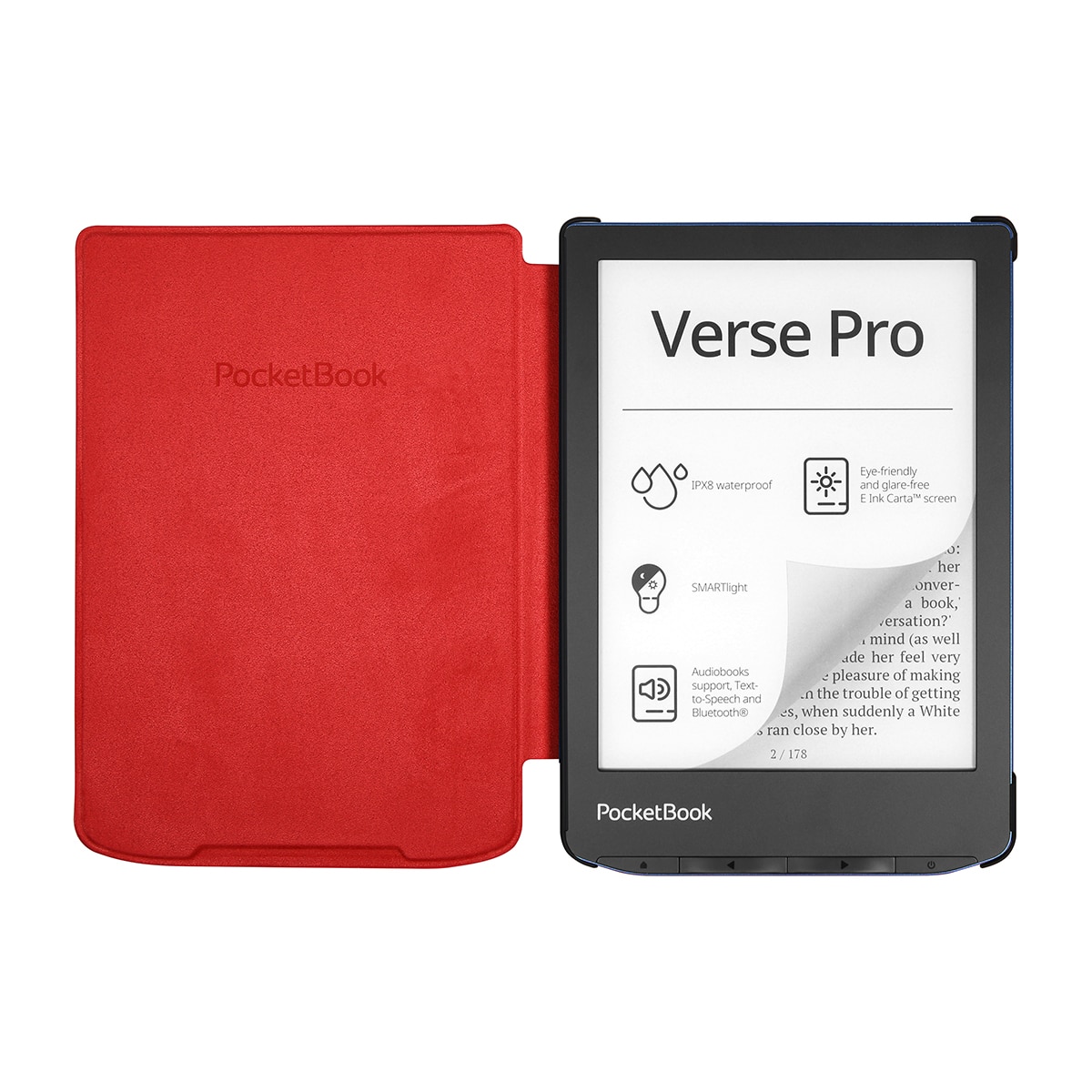 Funda PocketBook Shell rojo para e-Reader 6" series VERSE y VERSE PRO Rojo-3