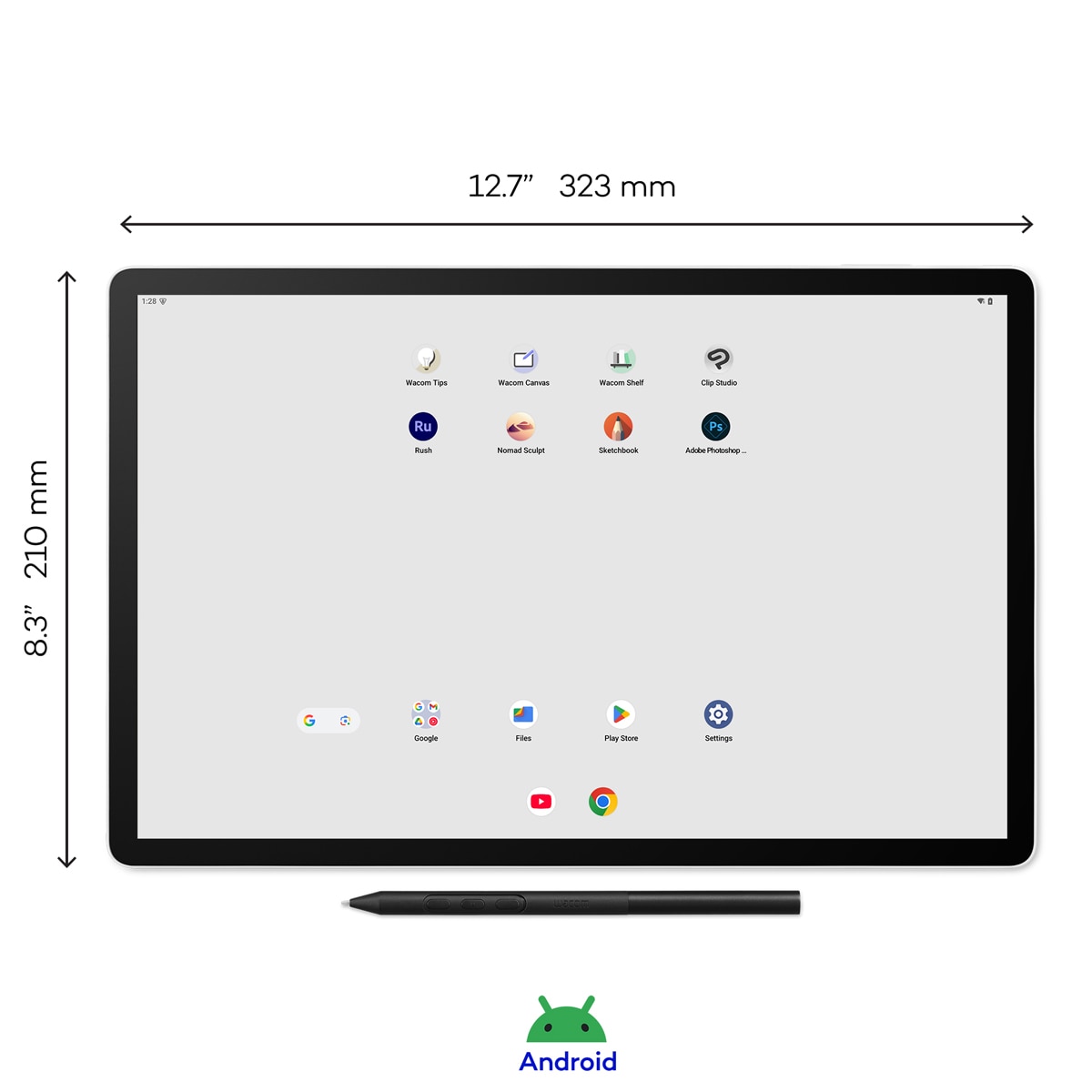 Tableta gráfica Wacom MovinkPad Pro portable 14" Gris-2