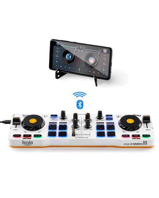 Controladora inalámbrica Hercules DJControl Mix para smartphones Blanco-2
