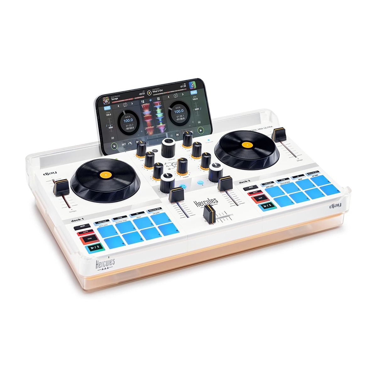 Controladora DJ Hercules DJControl Mix Ultra portátil Blanco-2