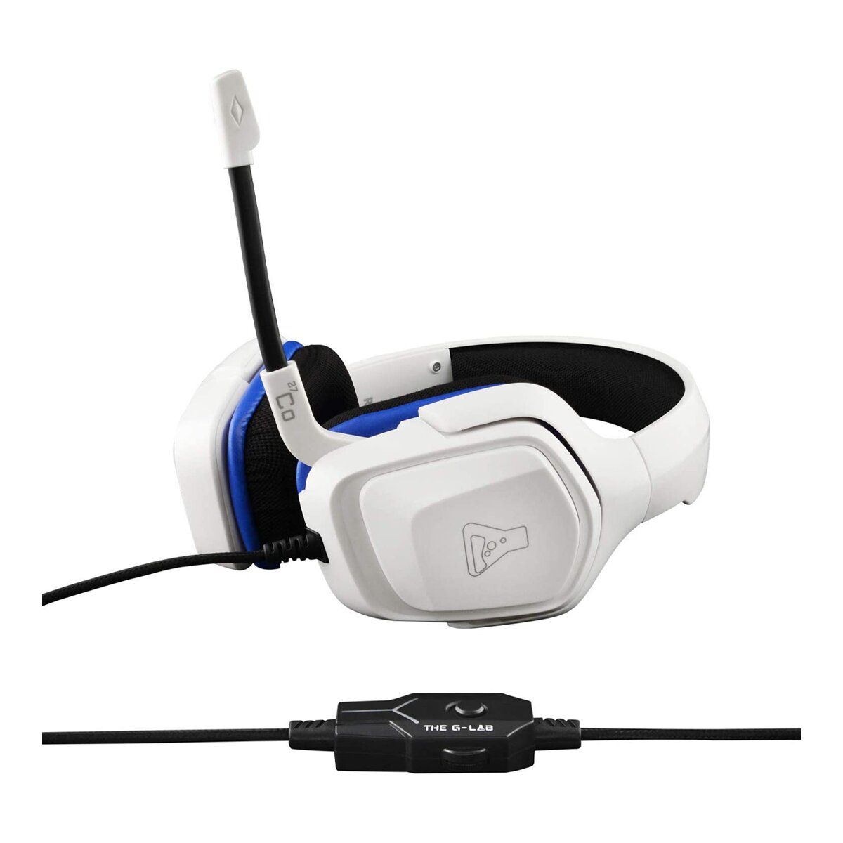 Auriculares Gaming con micrófono y cable The G-Lab Korp Cobalt Blanco-3