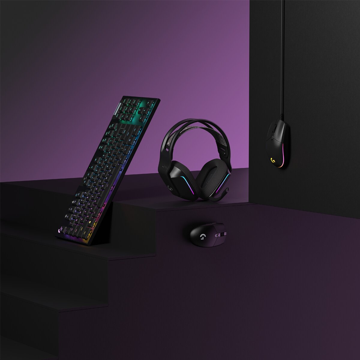 Auriculares con micrófono inalámbricos Logitech G733 para Gaming Negro-3