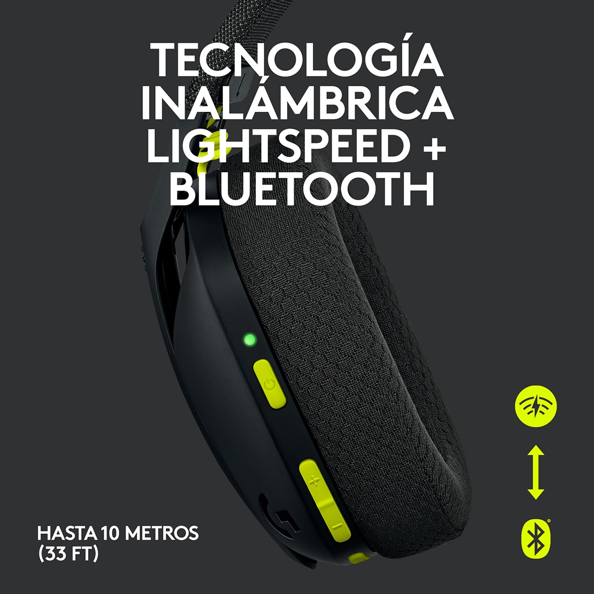Auriculares Gaming inalámbricos Logitech Headset G435 LightSpeed Negro / Amarillo-2