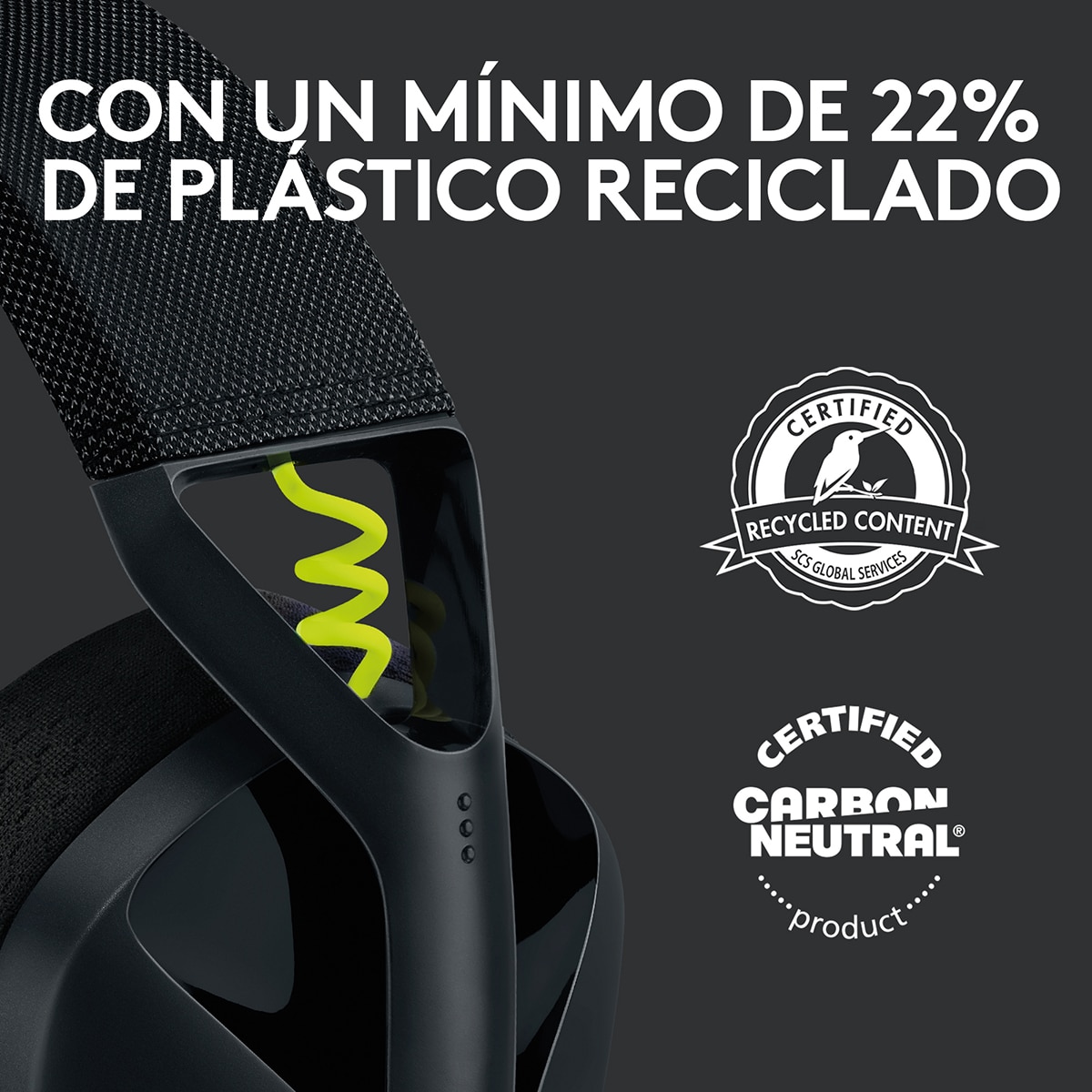 Auriculares Gaming inalámbricos Logitech Headset G435 LightSpeed Negro / Amarillo-7